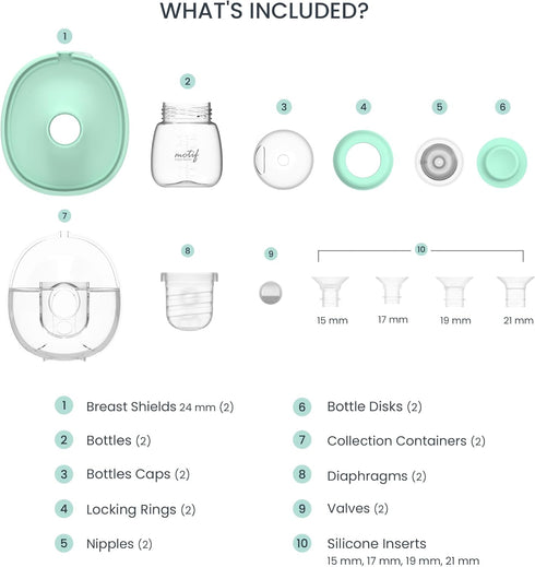 Motif Medical Aura Glow Resupply Kit for Baby Feeding Essentials