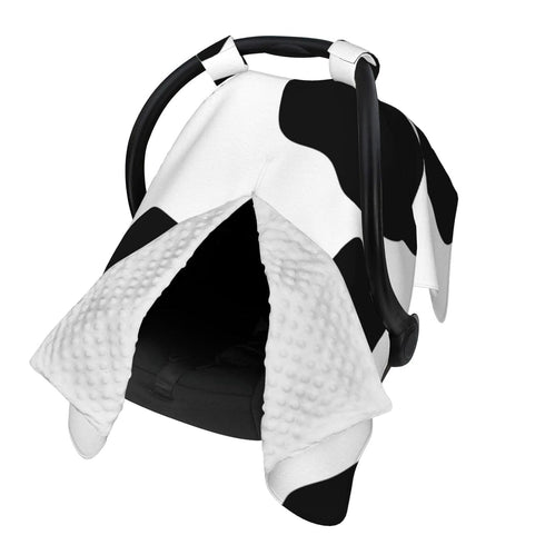 Hcpwzrf Cow Print Baby Car Seat Cover & Nursing Cover - Breathable Stretch