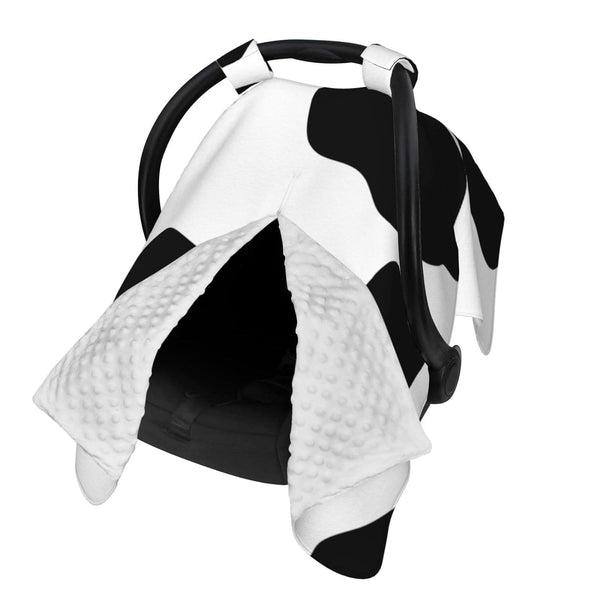 Hcpwzrf Cow Print Baby Car Seat Cover & Nursing Cover - Breathable Stretch