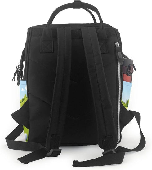 ZSUUGJ Backpack Golf Printed Diaper Bag Baby Bag Multi Function Baby Changing Bags For Travel