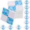 Doll House Furniture 27pcs Miniature Mosaic Floor Tile Sheet for Blue and White Tile Flooring
