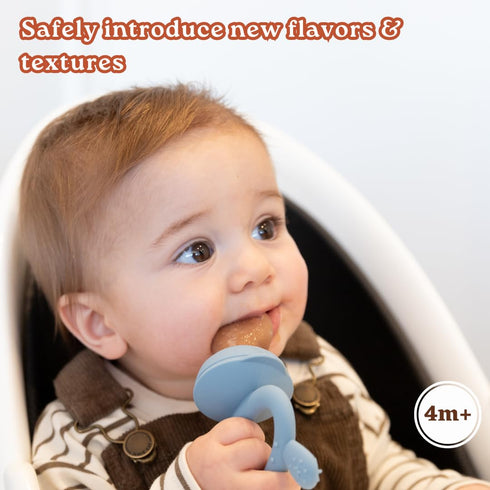 Haakaa Freeze-N-Feed Mini Combo – Baby Feeder – Silicone Nibble Tray – Breastmilk Popsicle Mold - Ideal for