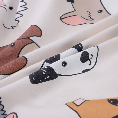 Girls,2 Pack Soft Doggy Cute Puppy Doggies Printed Fabric Crib Sheet for Boys Crib Mattress Sheets or Toddler Bed