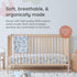 100% 28 52 Margaux & May Organic Muslin Crib Sheet Organic Cotton, Fitted Crib Mattress Sheet, Soft & Breathable