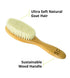 Baby Hair Brush and Comb Set for Newborn, Wooden Brush with Soft Goat Bristles, Baby Grooming Kit by Stone & Clark