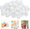 FunsLane 50 Pcs Easter Eggs White Blank Plastic Eggs, Paintable DIY Creative Decoration