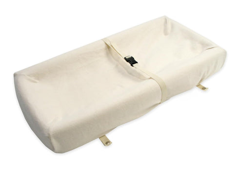 Naturepedic Organic Contoured Changing Pad Cover - Easy to Clean, Lightweight & Portable, 16" x 31"