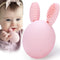 Teether Baby Teething Toy Rabbit Egg Rattle for Teething Pain Relief for Babies Boys Girls - Pink