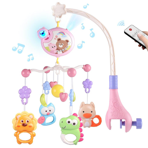 RSEPD Crib Mobile with Music and Lights, Baby Mobiles for Cribs, Nursery Musical