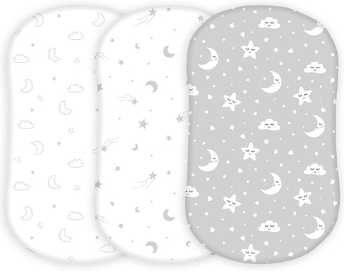 TansyPanda Halo Bassinet Sheets for BassiNest Luxe Swivel, Soothing, Swivel, Lite, Essential