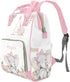 Yeshop Backpack Daypack Personalized Diaper Pink Floral Monogram Elephant Multi Function Diaper Bag Travel Nursing