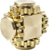 Fidget Cube Spinner - Linkage 4 Gears Figity Spin Finger Games, Metal Brass with Smooth Bearings, Small Premium Toy