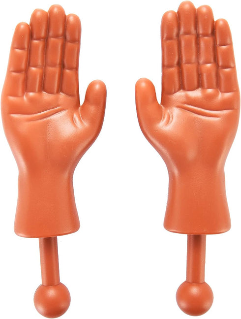 DR DINGUS Tiny Hands (1 Pair, Dark Tone) - Mini Puppet Toy Hands for TikTok Videos & Family Fun