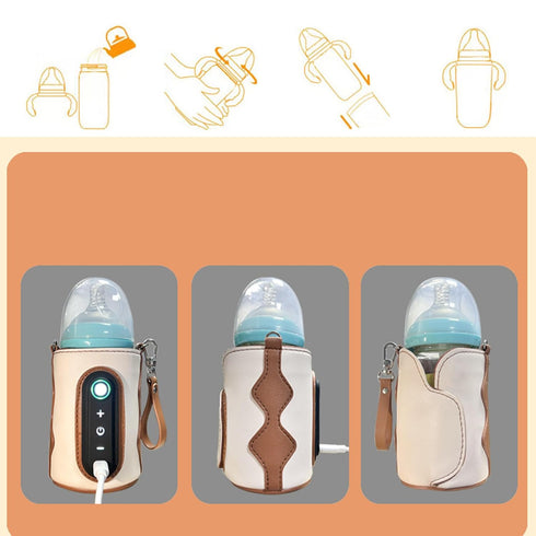 Generic 26 Breast Milk Warmer, Portable Heating Modes Breast Container Warming Sleeve, Travel Bottle Warmer