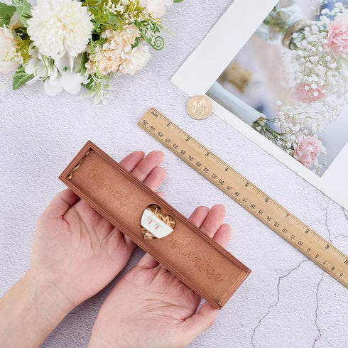 WADORN Wooden Pregnancy Test Gifts Box, Pregnancy Test Keepsake Box Surprise Announcement for Husband Ideas Souvenir