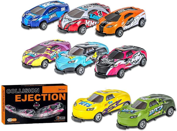 8PCS Mini Model Stunt Toy Cars, Pull Back Die Cast Cars for Boys 3-6 Years, Jumping Flip Car Toys
