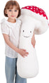 28'' Large Mushroom Plush Pillow, Red Mushroom Shaped Stuffed Animal, Soft Big Plushies Gift for Kids