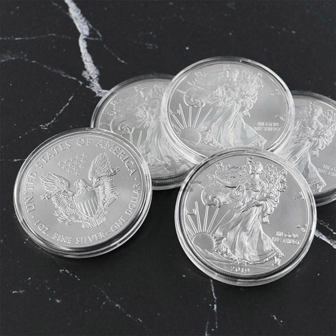 OnFireGuy Plastic Capsule Tube with 20 AirTite Coin Holders, Red Lid for 1oz Silver Eagle