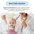 Hands-Free Baby Bottle 7 oz 3m+ (1 - Anti-Colic Nursing System Glass Baby Bottle with Fast Flow Nipple/Teat with Tube