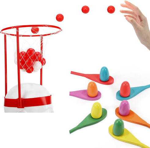 Outdoor Lawn Carnival Games, Shaking Swing Balls, Head Hoop Basketball, Party Games for Family Reunions