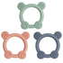 Meartchy 3 Pack Baby Teether, Bear-Shaped Silicone Teething Toys for Infants 0-24