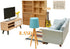Set, Set 12pcs) iLAND Dollhouse Couch with Dollhouse Living Room Furniture Doll House Furniture and Accessories