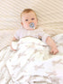 Gunnaicat 100% 40x40 Inch Double Layered Cotton Muslin Baby Blanket Ultra-Soft Swaddling Nursery Crib Blanket(Bunny)
