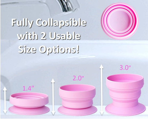 Tubby cup TubbyCup Toddler Bath Rinse Cup Easy Hair Rinsing Without Tears, Suction Base Sticks to Tub, Soft Collapsible
