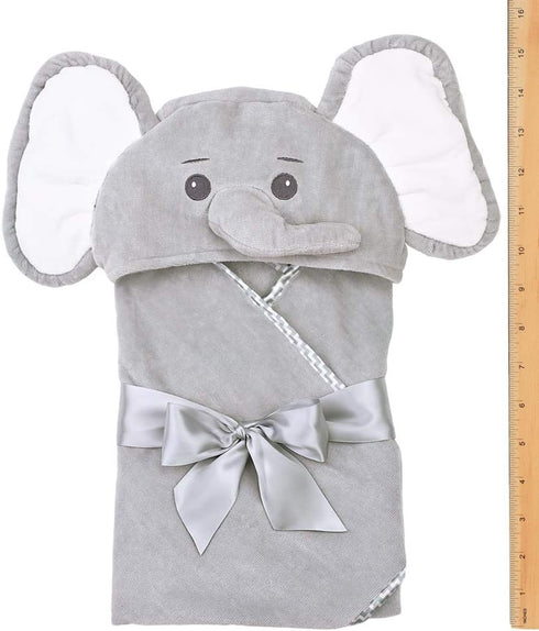 24" 24" Bearington Baby Lil' Spout Elephant Hooded Bath Towel, x