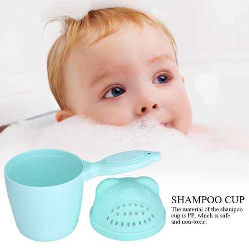 ViaGasaFamido 2 Detachable Baby Shampoo Rinse Cup with Different Pour Spouts for Washing Hair and Protecting Kids' Face