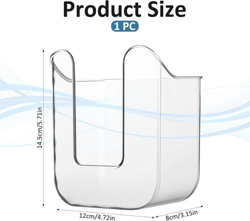 Bruislard Wipes Dispenser Flushable Wipes Holder for Bathroom Wipe Container Clear Wipe Dispenser Wall-Mounted Tissue