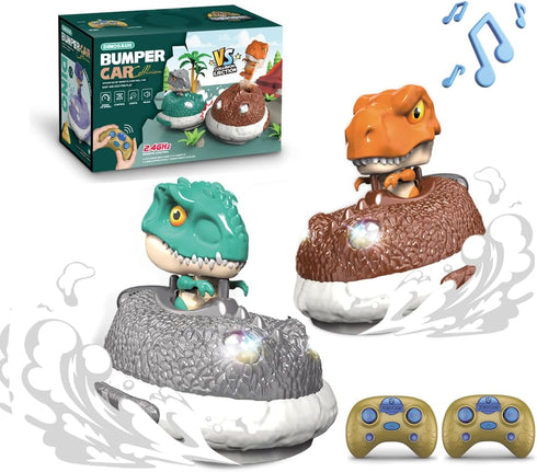 Mamikidlike Set, Playset, 6 8-12 Dinosaur Remote Control Car Toys Dino RC Race Vehicles Electronic Bump Pop Game, Cool