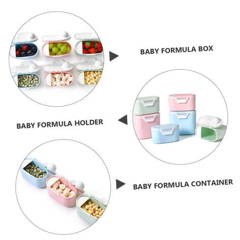 PERSELOSO Portable Formula Dispenser Box for Formula Leakproof Milk Powder Dispenser Food Containers