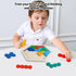 Skrtuan Wooden Blocks Puzzle for Kid Adults Brain Teaser Hexagon Puzzles Games Toy Shape Pattern Block Tangram Geometry