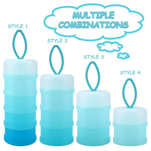 Accmor 3 Pack Baby Formula Dispenser On The Go, Stackable Formula Dispenser Formula Container to Go, Non-Spill Portable
