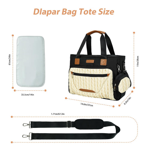 16 5 FHELAD Diaper Bag Tote, Crossbody Diaper Bag for Labor & Delivery, Pockets Insulated, Waterproof Lightweight Baby