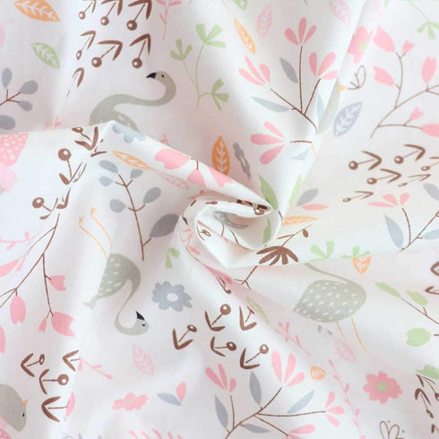 Emenpy 100% Set Girls,3 Cotton Crib Bedding for Baby Boys Pcs Baby Bed Linen Include Duvet Cover,Fitted