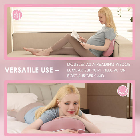 Chilling Home Portable Pregnancy Pillow for Sleeping-Memory Foam Maternity Pillow for Pregnant Women-Travel Wedge Body