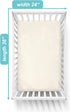 TL Care 100% 24" 38", Supreme Natural Cotton Jersey Knit Mini Crib Sheet, Cream, x Soft Breathable