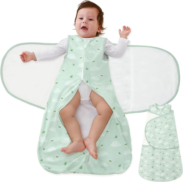 Baby Swaddle Sleep Sack, 1.0 Tog New-Parent-Friendly Swaddle for Newborns & infant