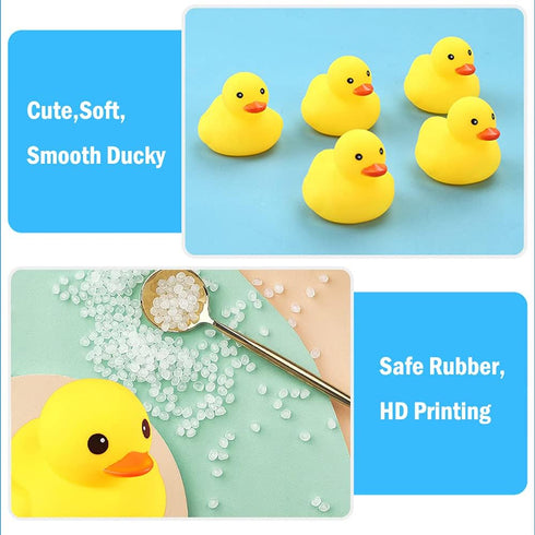 Bath Duck Toys 30 PCS Mini Rubber Ducks, Squeak and Float Duckies for Baby Shower Party Decoration (1.6'')