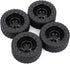 4PCS 65mm RC Rally Car Rubber Tires and Plastic Vintage Wheel Rims 12mm Hex Compatible with 1/10 RC On-Road Rally Racing Car for Tamiya Sakura HSP HPI WR8 TT02 WLtoys RC Parts(Black)