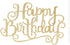 Flairs New York Happy Birthday Cake Toppers Decorations (Pack of 1 Cake Topper, Gold Glitter Happy Birthday)