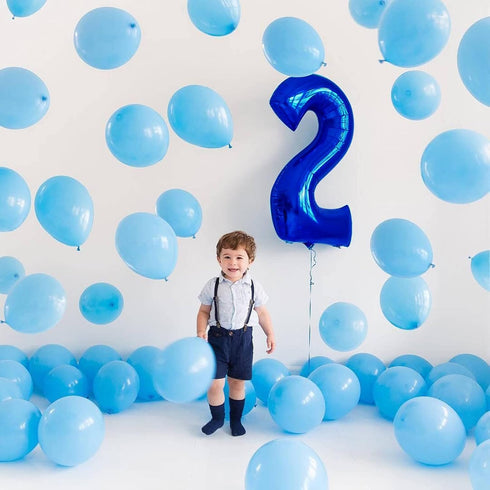 Lovoir 40 Inch Navy Blue Number 1 Balloon, Jumbo Digit Mylar Foil Helium Balloons for Birthday Party Decorations