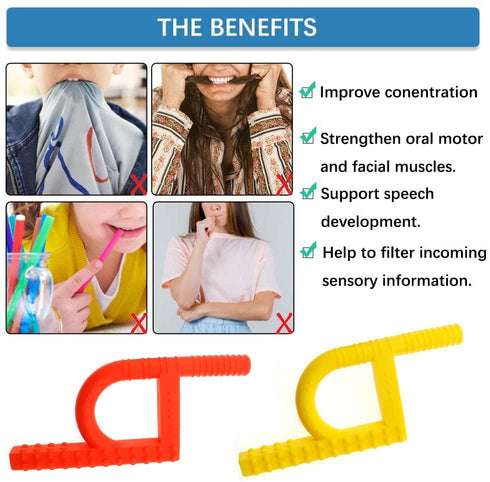 Girls(2 Pack Sensory Chew Toys for Kids with Teething, ADHD, Autism, Biting Needs,Oral Motor Chewy Teether, Silicone