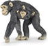 Papo Hand-Painted Chimpanzee and Baby Figurine - Wild Animal Kingdom Collectible for Children
