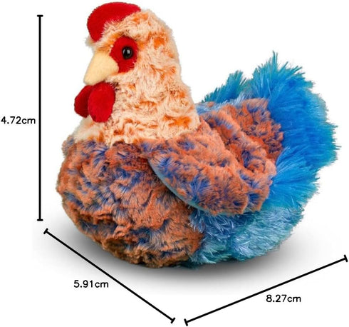 Douglas Henrietta Blue Lace Hen Plush Stuffed Animal Chicken