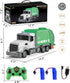 2.4G RC Garbage Truck Toy with Lights, 6 Channel Remote Control Waste Management Truck with 2 Rechargeable Batteries