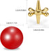 Legigo 3 Sets Retro Metal Jacks and Ball Game Toys Kit - Includes 3 Red Rubber Balls and 30 Gold and Silver Metal Jacks