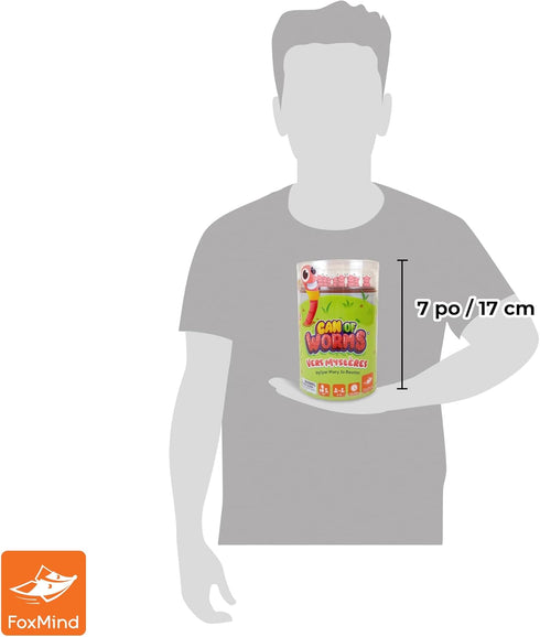 FoxMind Can of Worms Quick Math Game, On The Go Educational Preschool Game for Kids, 15 Minute Worm Toy Kids Board